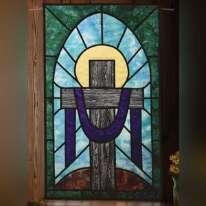 Homequilted Easter Cross